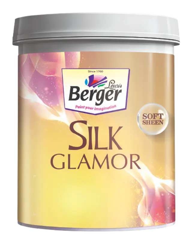 Berger Silk Glamor Soft Sheen paint packaging