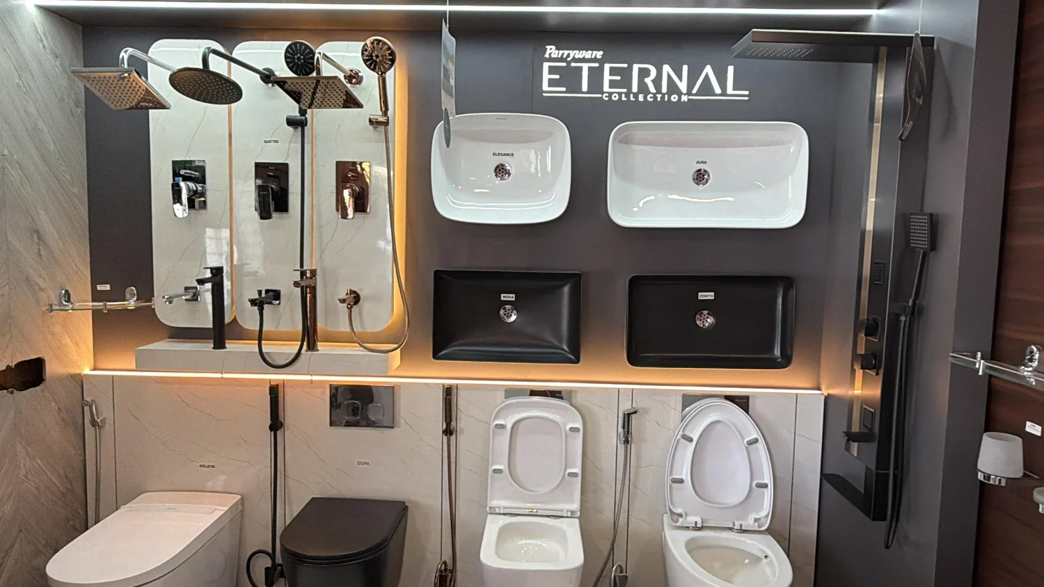 Sanitaryware and bathroom product displays