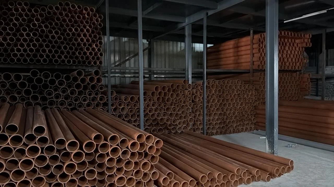 Stocked plumbing pipes